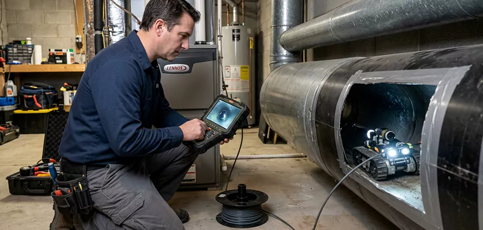 Robotic Duct Inspection in Pharr, TX