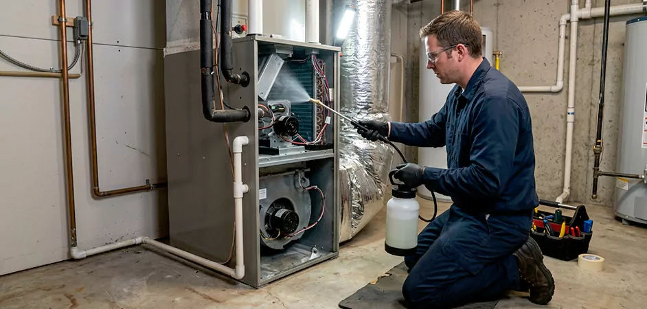 Air Handler Antimicrobial Treatment in Pharr
