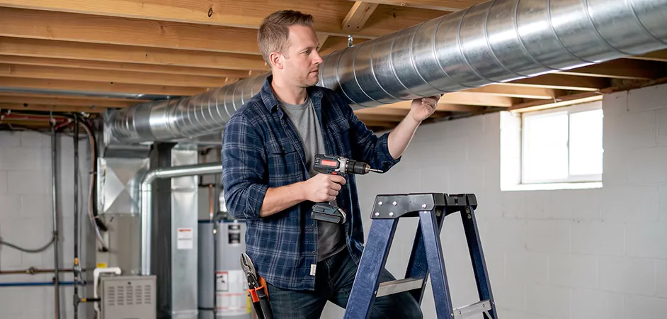 Exposed Spiral Ductwork in Pharr