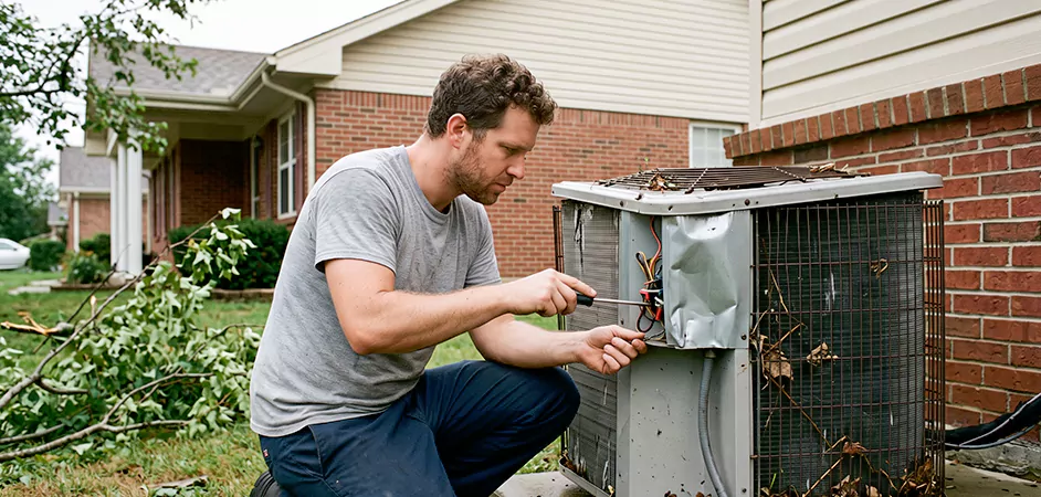 Storm Damage HVAC Restoration in Pharr