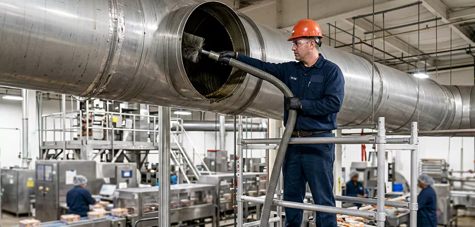 Food Processing Facility Duct Cleaning in Pharr