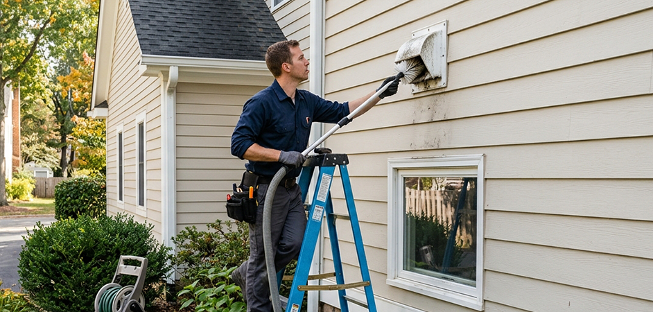 Exterior Vent Cap Cleaning in Pharr